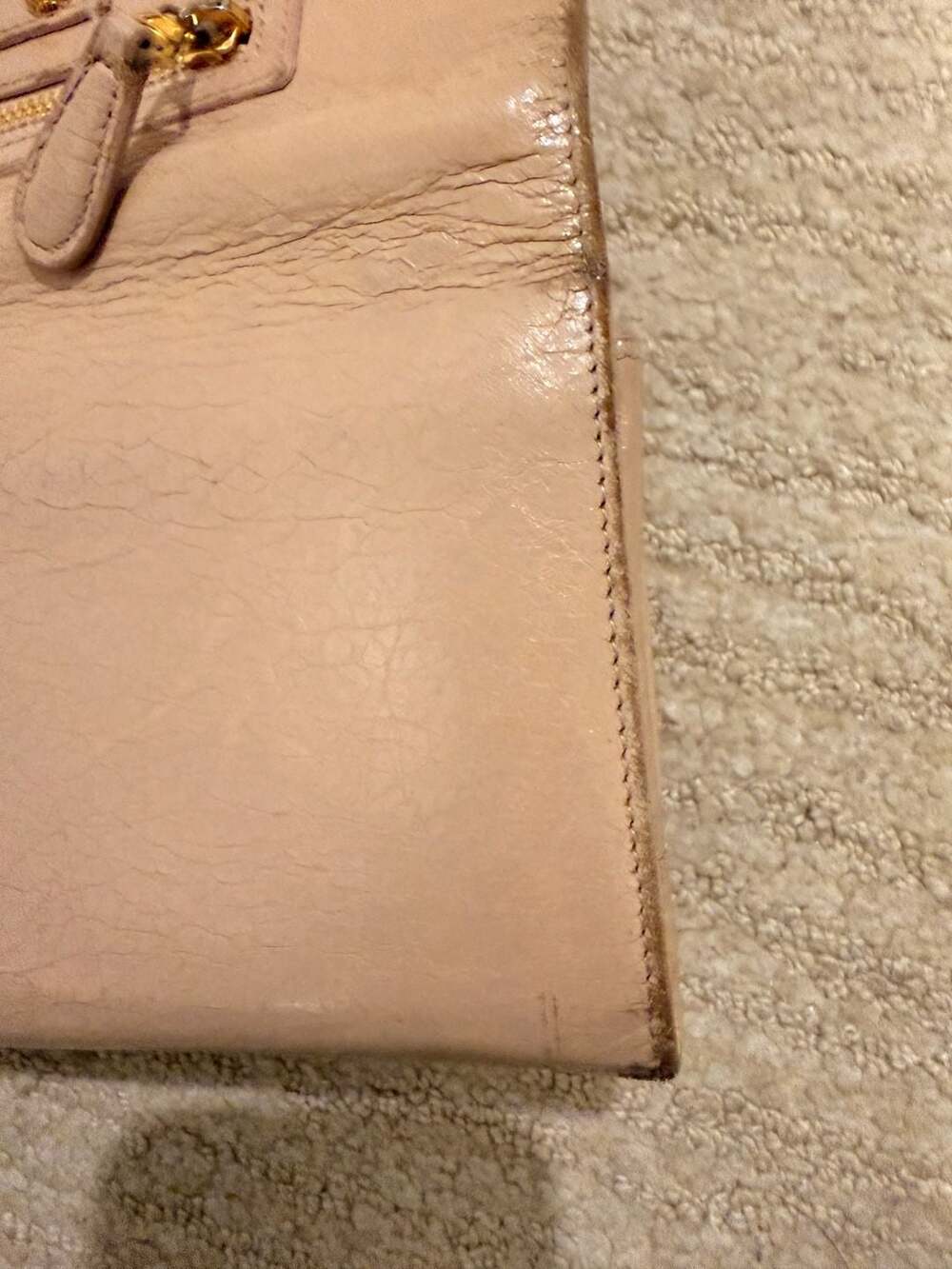 Balenciaga Classic Continental Giant 12 Money Wallet Rose Des Sables Leather - Picture 6 of 11